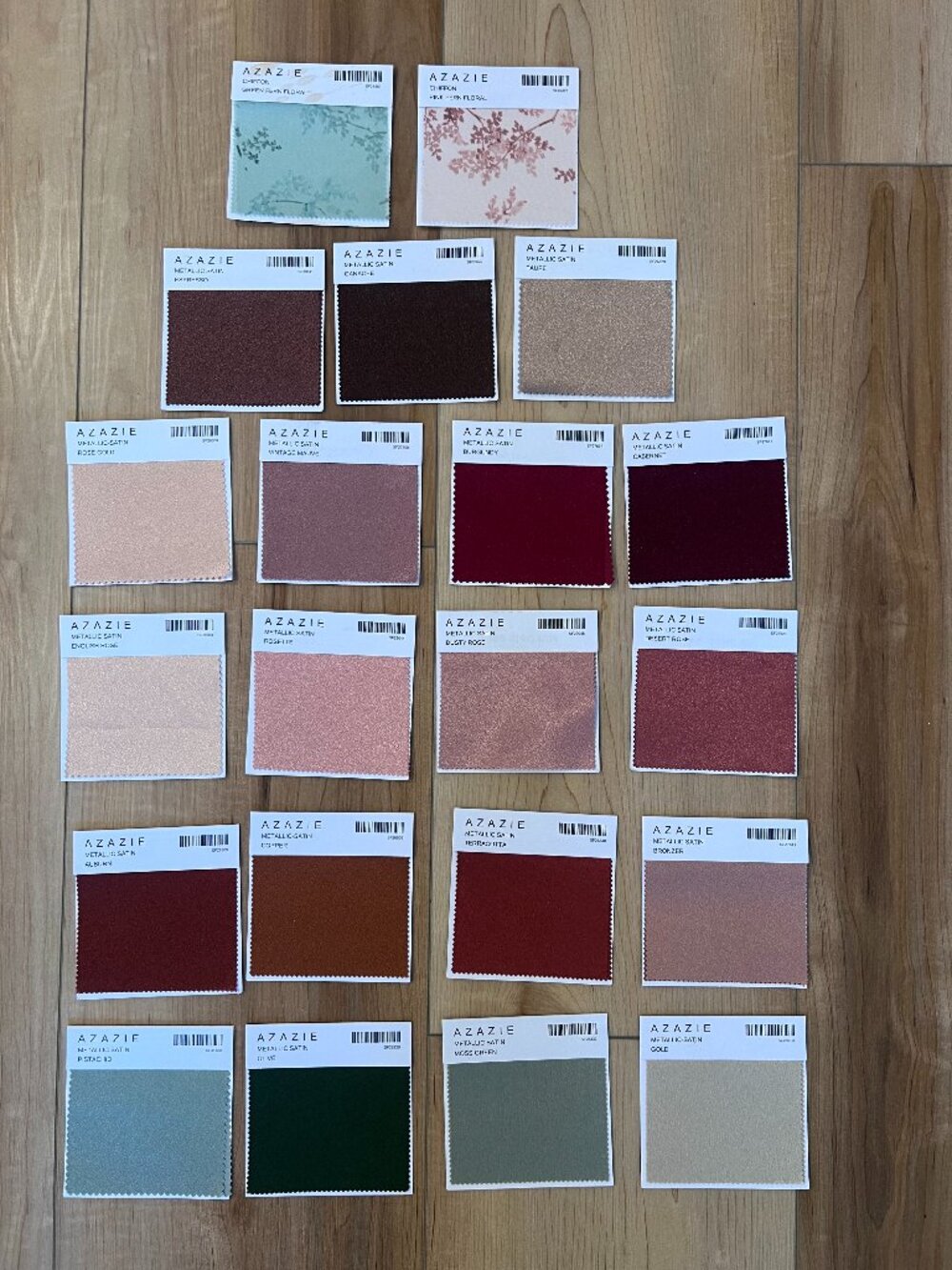 Bulk Azazie Fabric Swatches